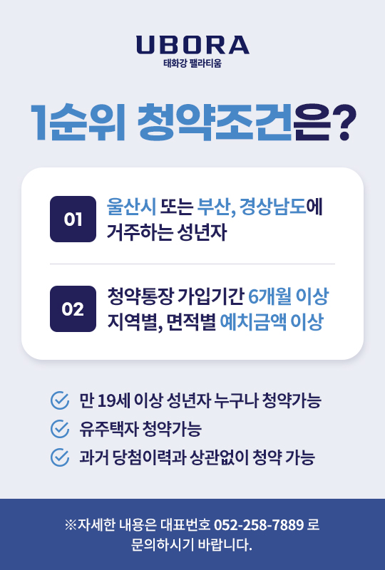 1순위 청약조건은?